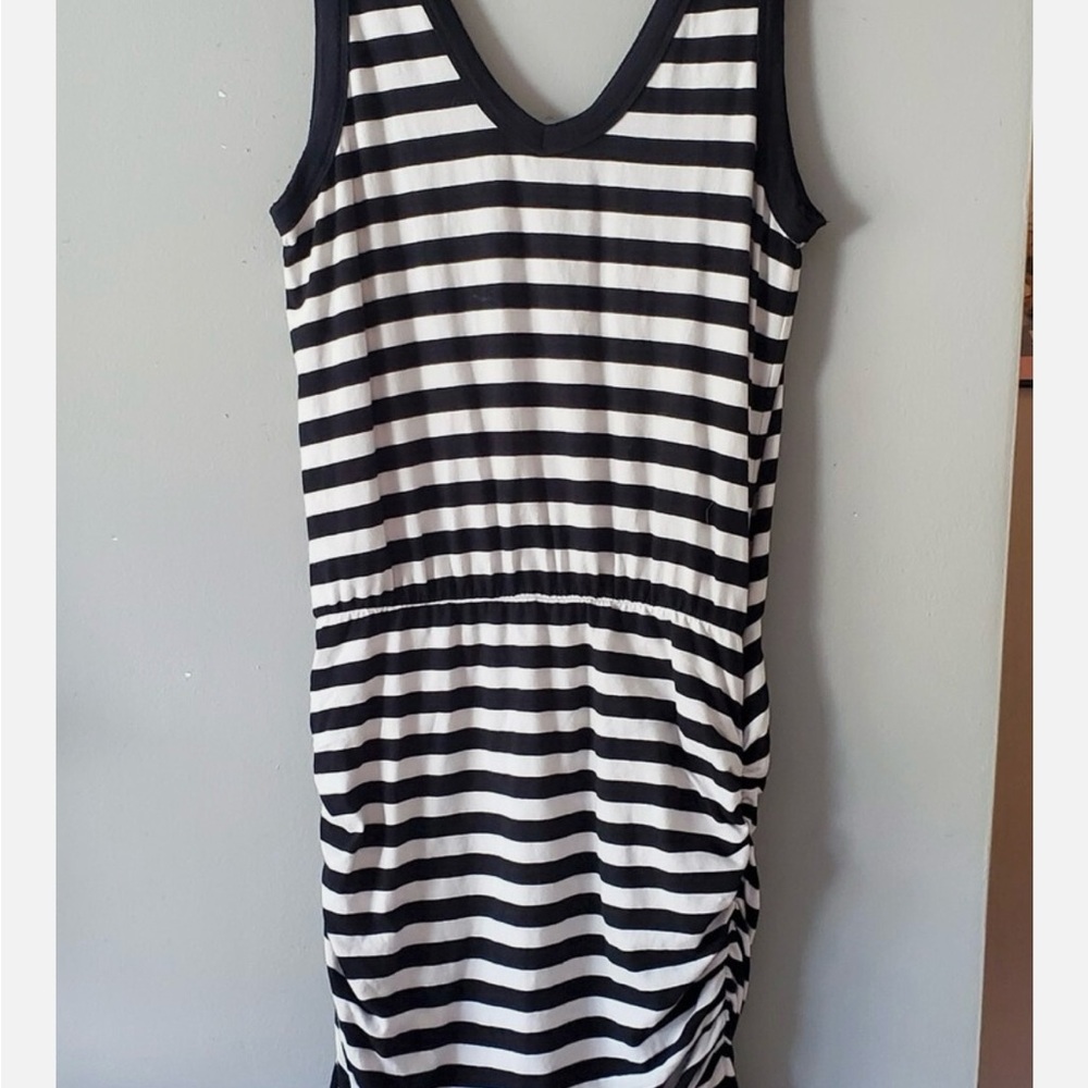 Sundry Black and White Striped Top